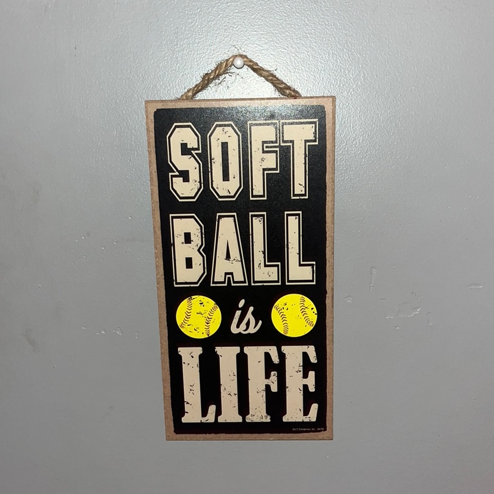 Softball is life room decor